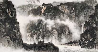 黄纯尧 2000年作 巫峡 镜心
